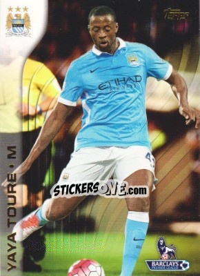 Sticker Yaya Toure - Premier Gold 2015-2016 n. 66 - Topps