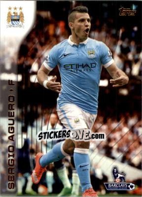 Sticker Sergio Aguero - Premier Gold 2015-2016 n. 68 - Topps