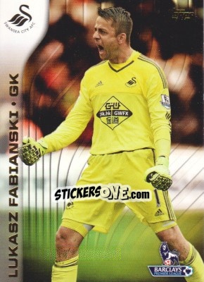 Sticker Lukasz Fabianski - Premier Gold 2015-2016 n. 114 - Topps