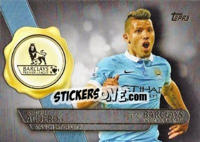 Sticker Sergio Aguero - Premier Gold 2015-2016 n. BB-10 - Topps