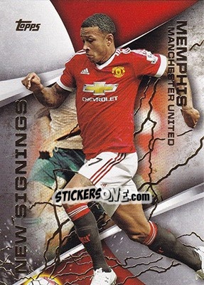 Sticker Memphis Depay - Premier Gold 2015-2016 n. NS-7 - Topps