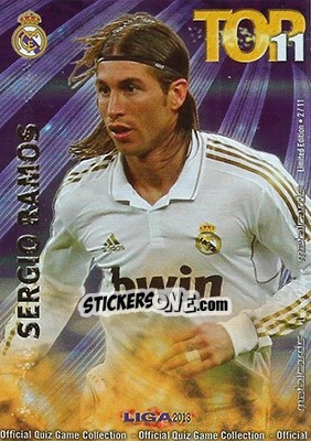 Sticker Sergio Ramos - Campeonato Nacional De Liga 2012-2013 n. T2 - Mundicromo