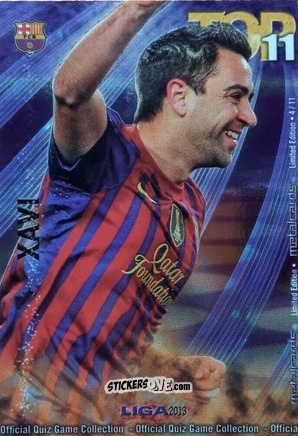 Sticker Xavi - Campeonato Nacional De Liga 2012-2013 n. T4 - Mundicromo
