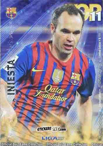 Figurina Iniesta - Campeonato Nacional De Liga 2012-2013 n. T8 - Mundicromo