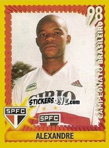 Sticker Alexandre - Campeonato Brasileiro 1998 - Panini