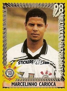 Figurina Marcelinho Carioca - Campeonato Brasileiro 1998 - Panini