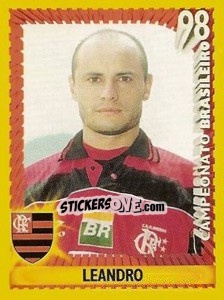Cromo Leandro - Campeonato Brasileiro 1998 - Panini
