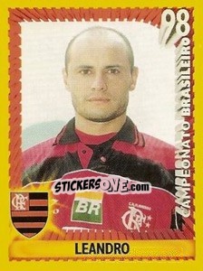 Figurina Leandro - Campeonato Brasileiro 1998 - Panini