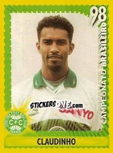 Cromo Claudinho - Campeonato Brasileiro 1998 - Panini