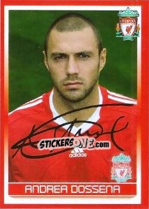 Figurina Andrea Dossena - Liverpool FC 2008-2009 - Panini