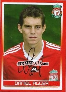 Cromo Daniel Agger - Liverpool FC 2008-2009 - Panini