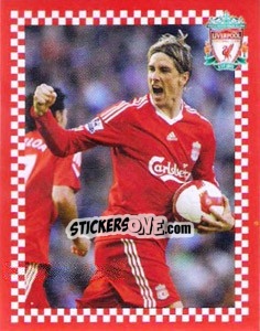 Sticker Fernando Torres - Liverpool FC 2008-2009 n. 56 - Panini