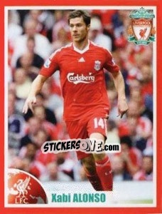 Sticker Xabi Alonso - Liverpool FC 2008-2009 n. 60 - Panini