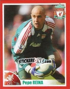 Sticker Pepe Reina - Liverpool FC 2008-2009 - Panini