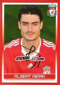 Cromo Albert Riera - Liverpool FC 2008-2009 - Panini