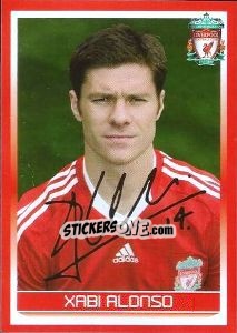 Sticker Xabi Alonso - Liverpool FC 2008-2009 n. 81 - Panini