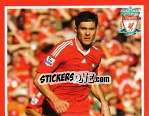 Sticker Xabi Alonso - Liverpool FC 2008-2009 n. 82 - Panini