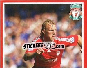 Sticker Dirk Kuyt - Liverpool FC 2008-2009 n. 100 - Panini