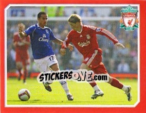Sticker Liverpool F.C. v Everton F.C. - Liverpool FC 2008-2009 n. 105 - Panini