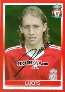 Sticker Lucas Leiva - Liverpool FC 2008-2009 n. 129 - Panini