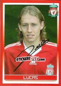 Cromo Lucas Leiva - Liverpool FC 2008-2009 - Panini