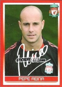 Cromo Pepe Reina - Liverpool FC 2008-2009 - Panini