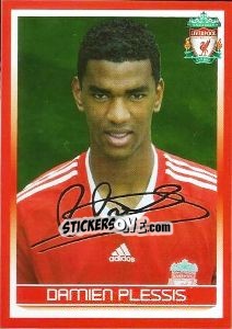 Sticker Damien Plessis - Liverpool FC 2008-2009 - Panini