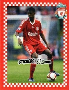 Sticker Damien Plessis - Liverpool FC 2008-2009 - Panini