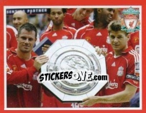 Sticker 2006-07 F.A. Community Shield - Jamie Carragher, Steven Gerrard - Liverpool FC 2008-2009 - Panini