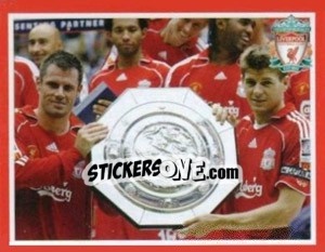 Sticker 2006-07 F.A. Community Shield - Jamie Carragher, Steven Gerrard - Liverpool FC 2008-2009 n. 192 - Panini