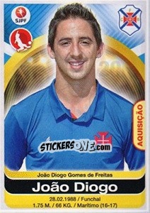 Sticker Joao Diogo - Futebol 2016-2017 n. 20 - Panini