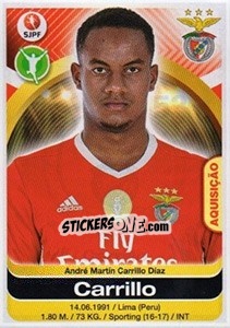 Sticker André Carrillo - Futebol 2016-2017 n. 53 - Panini