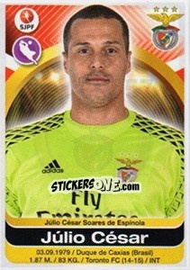 Sticker Julio Cesar - Futebol 2016-2017 n. 57 - Panini