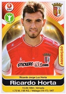 Sticker Ricardo Horta - Futebol 2016-2017 n. 98 - Panini