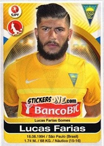 Sticker Lucas Farias - Futebol 2016-2017 n. 122 - Panini