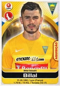 Sticker Billal - Futebol 2016-2017 n. 126 - Panini