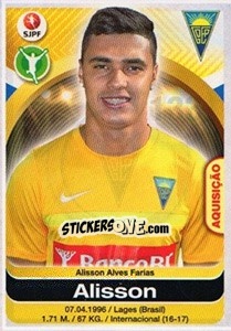 Sticker Alisson - Futebol 2016-2017 n. 133 - Panini