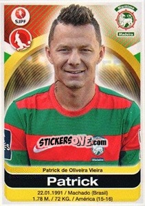 Sticker Patrick - Futebol 2016-2017 n. 155 - Panini