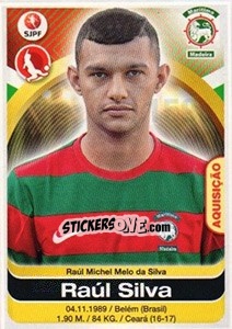 Sticker Raul Silva - Futebol 2016-2017 n. 159 - Panini
