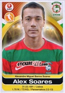 Sticker Alex Soares - Futebol 2016-2017 n. 162 - Panini