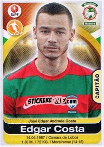 Sticker Edgar Costa - Futebol 2016-2017 n. 165 - Panini