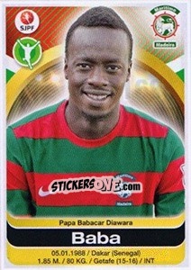 Sticker Baba - Futebol 2016-2017 n. 168 - Panini