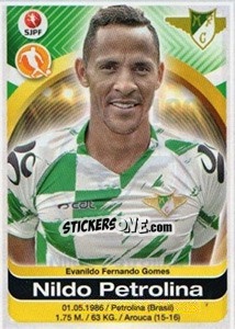 Sticker Nildo Petrolina - Futebol 2016-2017 n. 180 - Panini
