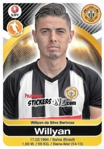 Sticker Willyan - Futebol 2016-2017 - Panini