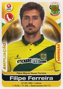 Sticker Filipe Ferreira - Futebol 2016-2017 - Panini