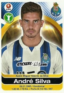 Sticker Andre Silva - Futebol 2016-2017 - Panini