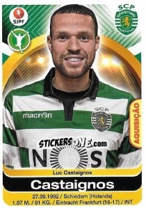 Sticker Luc Castaignos - Futebol 2016-2017 - Panini