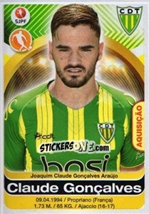 Sticker Claude Goncalves - Futebol 2016-2017 n. 329 - Panini