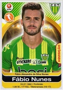 Sticker Fabio Nunes - Futebol 2016-2017 n. 332 - Panini
