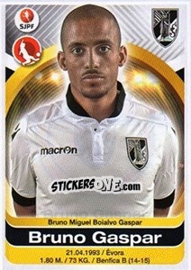 Figurina Bruno Gaspar - Futebol 2016-2017 - Panini